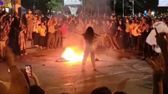Protesters gathered in northern Iran as women burn their hated hijab headscarves, Spet. 20, 2022