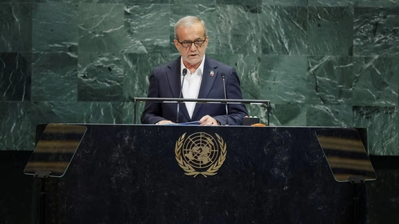 كلمة الرئيس الإيراني في الأمم المتحدة تندد بالهجوم الإسرائيلي ضد بلاده في حرب الـ12 يوما