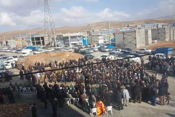 People in Kamyaran, a small town in Iran gathered to protests the execution of Qorbani.