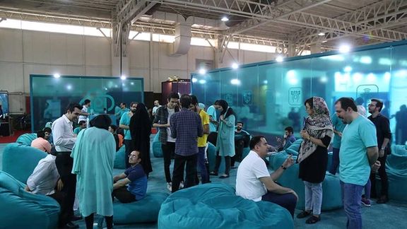 The pavilion of Iranian firm ArvanCloud at an expo in Tehran