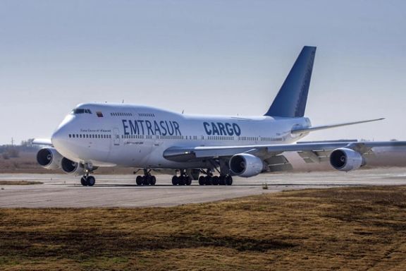 An undated photo showing the Mahan Airlines Boeing 747 operating for Venezuela