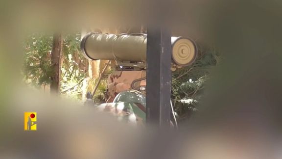 A Hezbollah rocket launcher