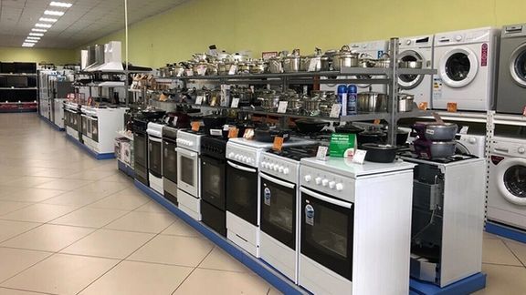 Home appliances in a Tehran store. FILE PHOTO