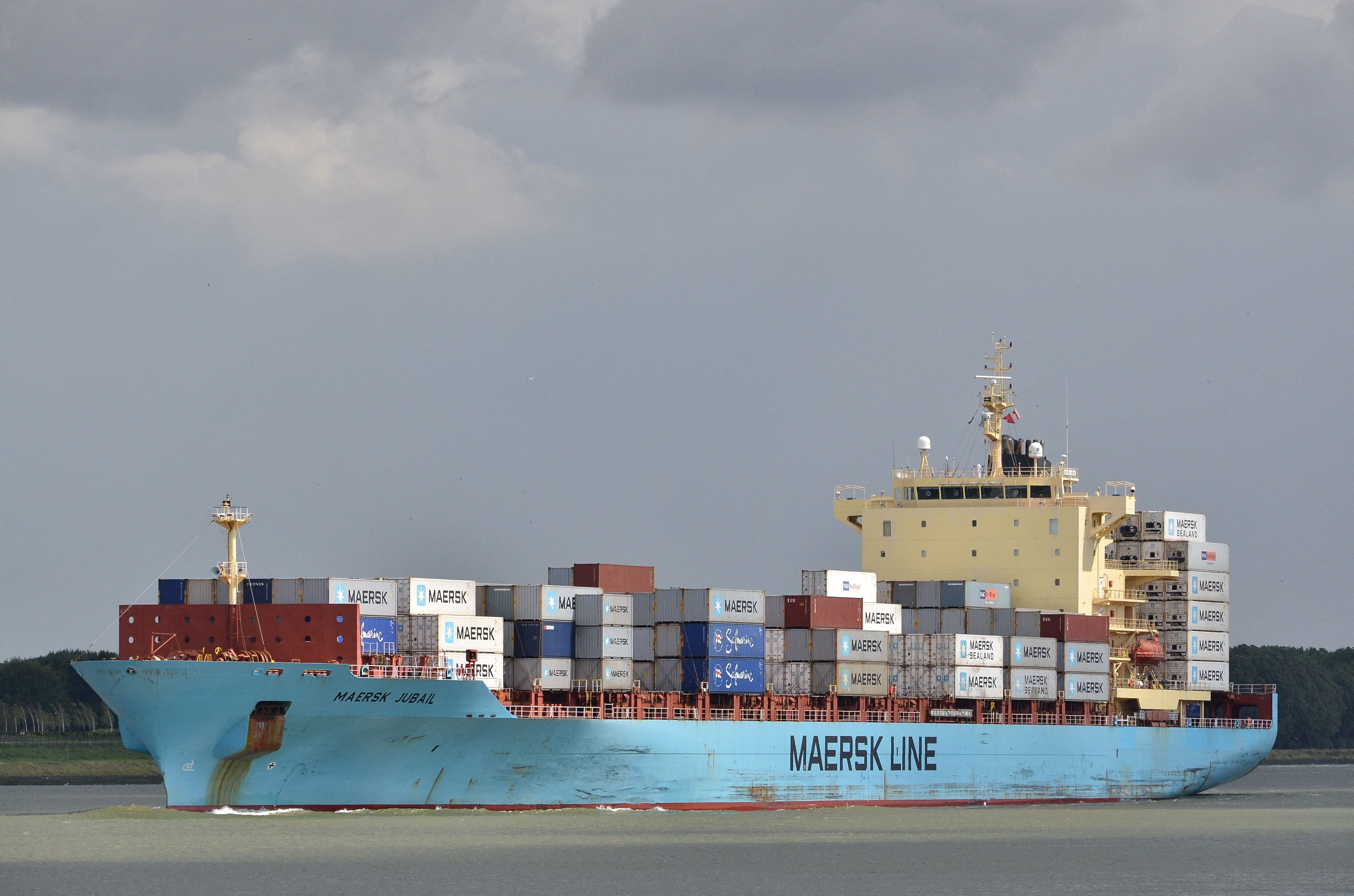  A handout image dated August 11, 2014, shows the container ship GFS Pride in Rozenburg, Netherlands, that sank while sailing through the Strait of Hormuz on October 14, 2026.