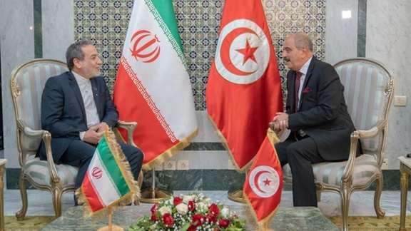 Iranian Foreign Minister Abbas Araghchi and Tunisian Foreign Minister Mohamed Ali Nafti, September 2025.