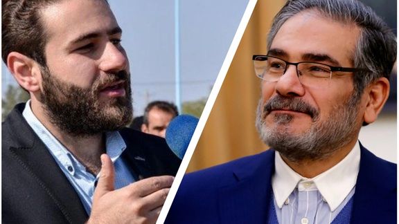 Ali Shamkhani (R) and his son who helped the owner of a collapsed building