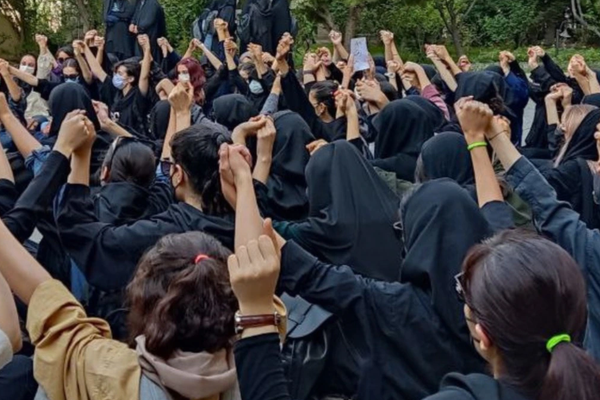 Iranian Students Voice Regime Opposition On Mahsa Anniversary