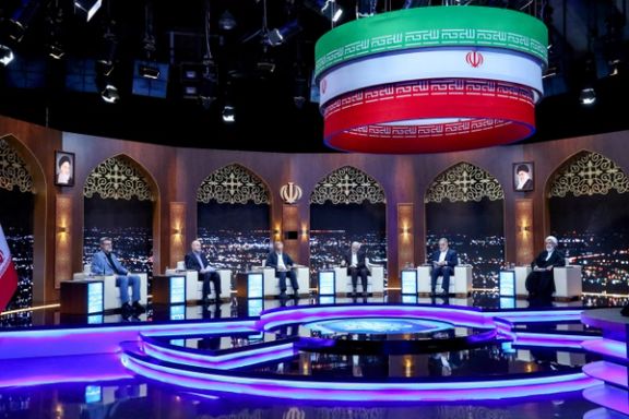 Presidential candidates attend an election debate at a television studio in Tehran, Iran, June 17, 2024.