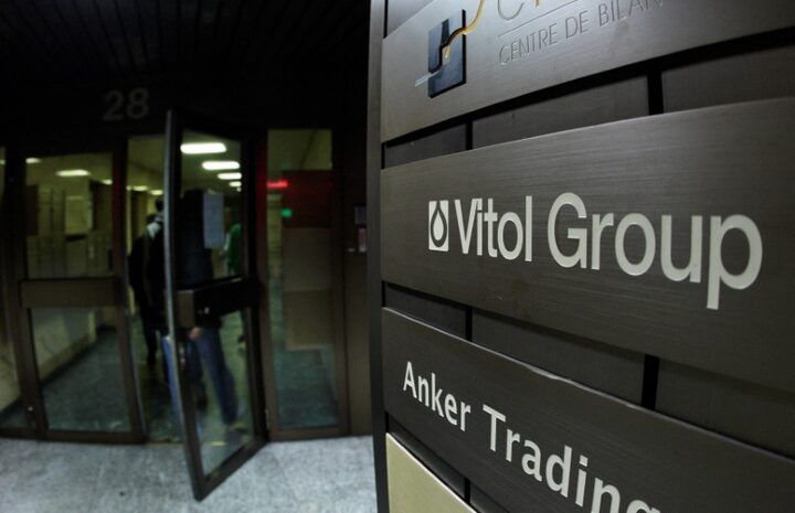 A sign is pictured in front of Vitol Group trading commodities company building in Geneva. REUTERS