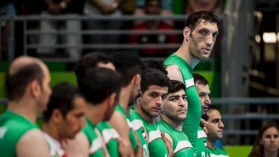 The Iranian sitting volleyball team refused to sing the national anthem.