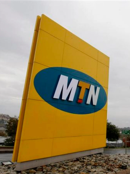 The logo of South Africa's MTN Group is seen on signage outside the company's headquarters in Johannesburg May 27, 2008.