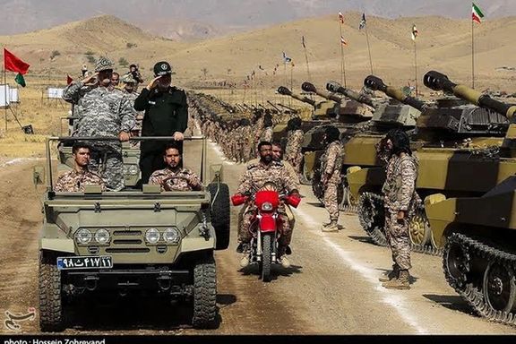 File photo of a military drill in Iran