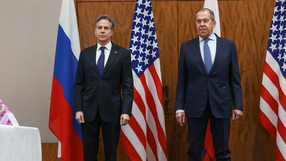 Us Secretary of State Antony Blinken meeting Russian Foreign Minister Sergei Lavrov. January 21, 2022