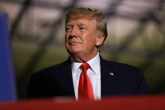 Former U.S. President Donald Trump during a rally in Washington Township, Michigan, April 2, 2022.