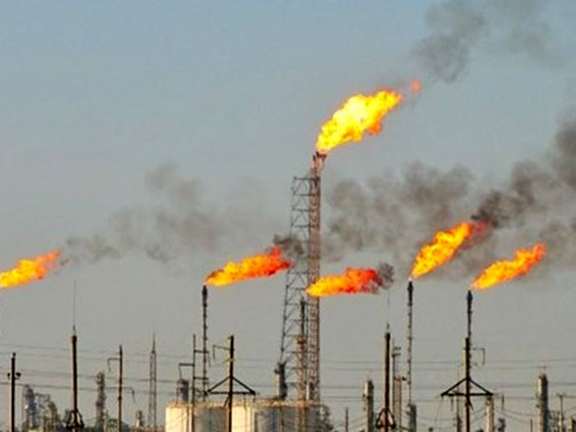 Gas flaring at Iran's oil production sites