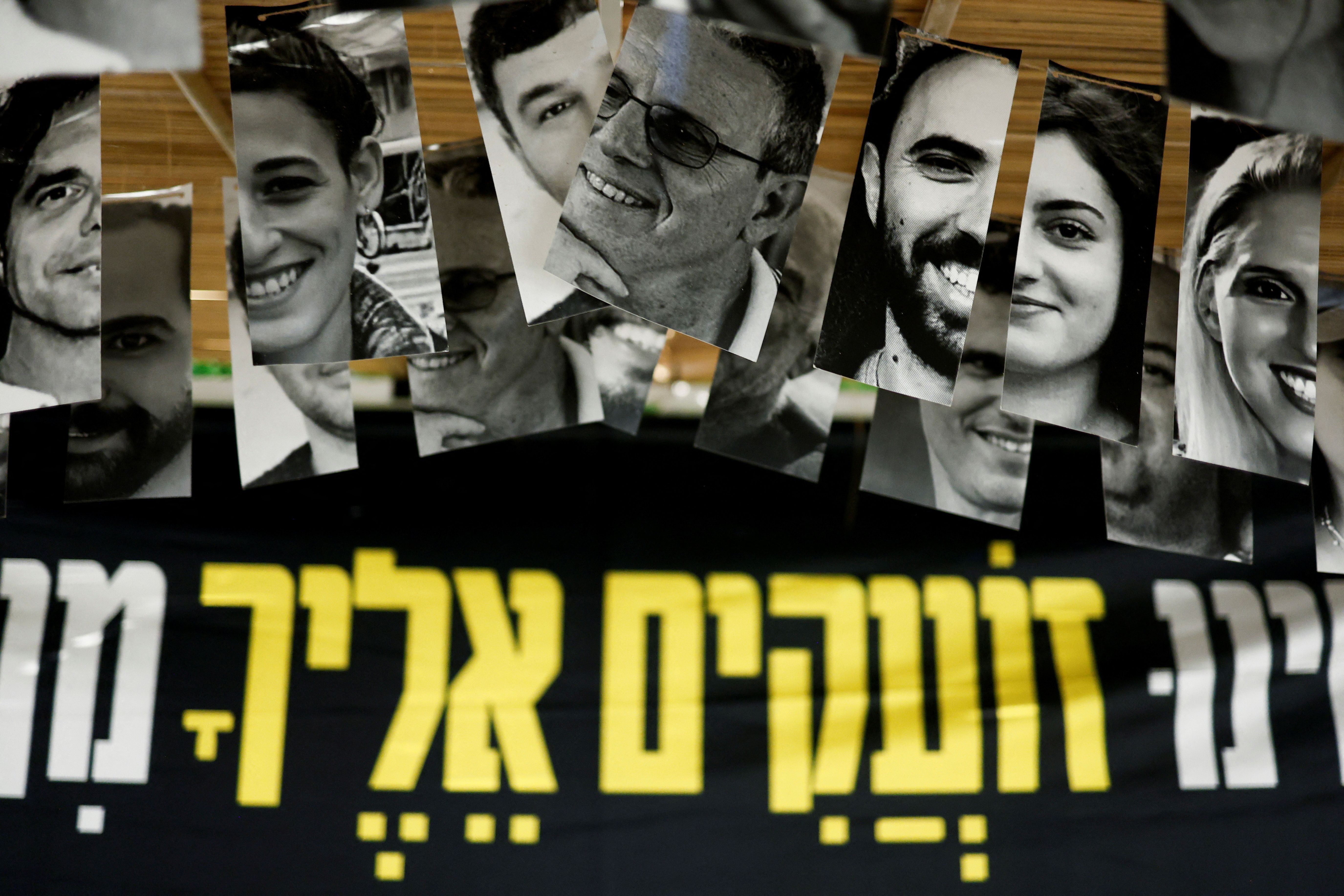 تصاویر گروگان‌های در بند حماس در تل‌آویو، ۲۵ آبان