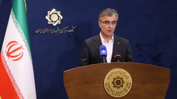 Governor of Iran Central Bank (CBI) Mohammadreza Farzin making the announcement of Iran and Russia's payment systems' connection progress on Saturday July 6, 2024