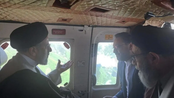 A photo of Iran's late President Ebrahim Raisi before copter crash in May 2024.