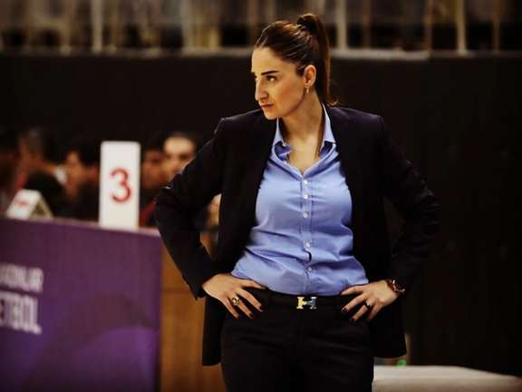Selen Erdem, a head coach in the Turkish Women's Basketball Super League