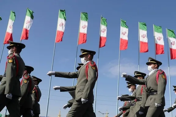 File photo of Iran's National Army Day parade in Tehran in April 2022