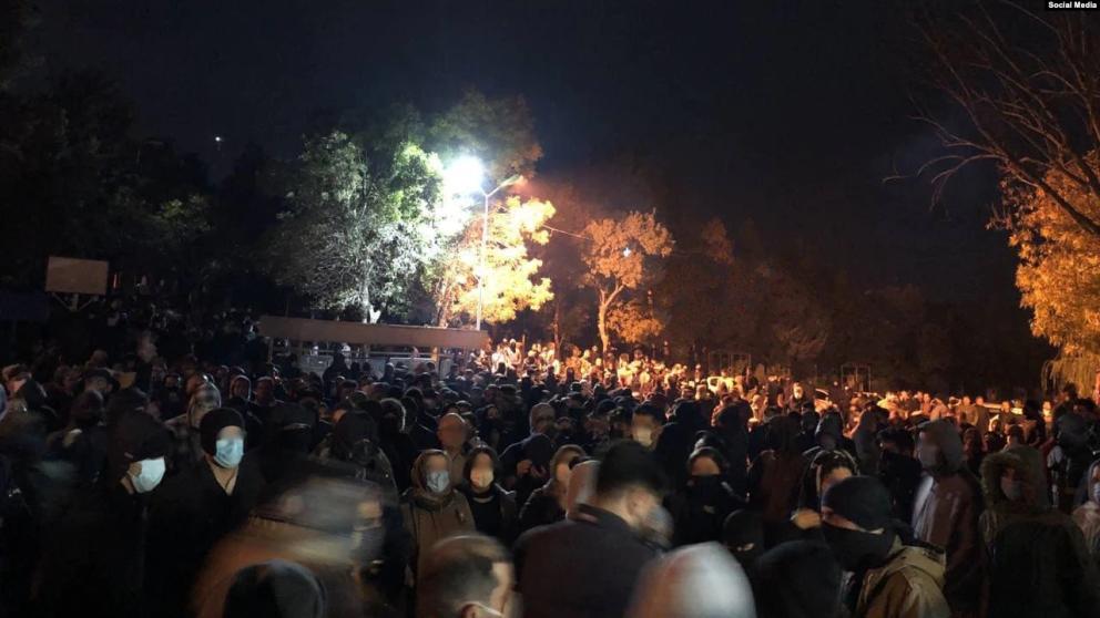 Protests in in the city of Mahabad, in West Azarbaijan province