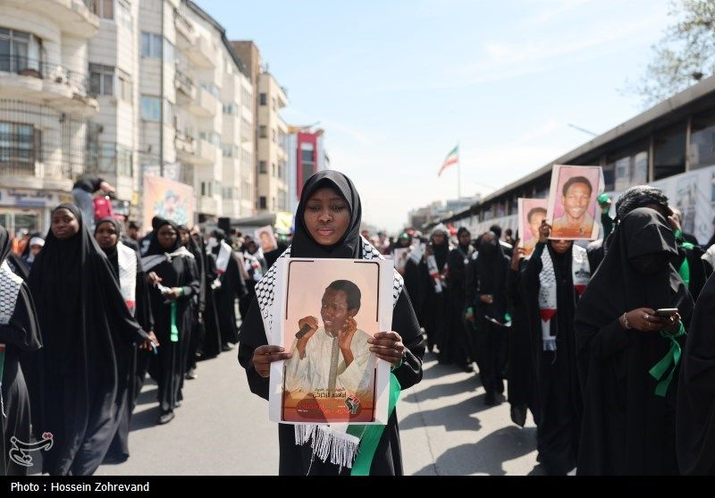 A group of Nigerians at the Quds Day rallies in Tehran, April 5, 2024 