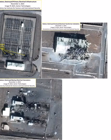 تصاویری از تاسیسات برقی نابود شده در سایت هستهای نطنز - عکس از موسسه علوم و امنیت بینالمللی