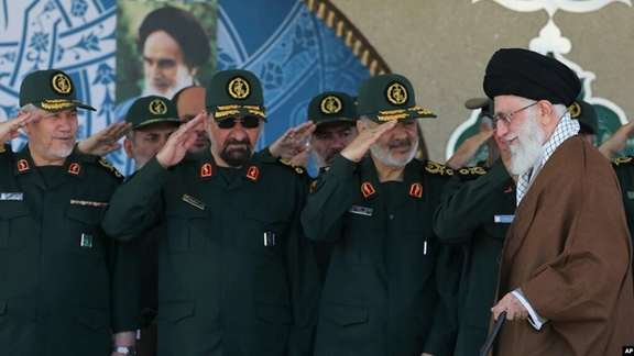 Iran’s ruler Ali Khamenei and a number of senior IRGC commanders