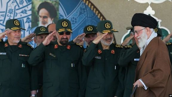 Iran’s ruler Ali Khamenei and a number of senior IRGC commanders