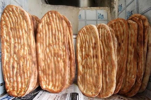 Traditional Iranian flat breads at a bakery in Tehran.