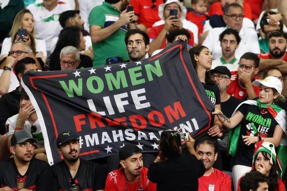 Iranian fans during the Qatar World Cup. November 21, 2022
