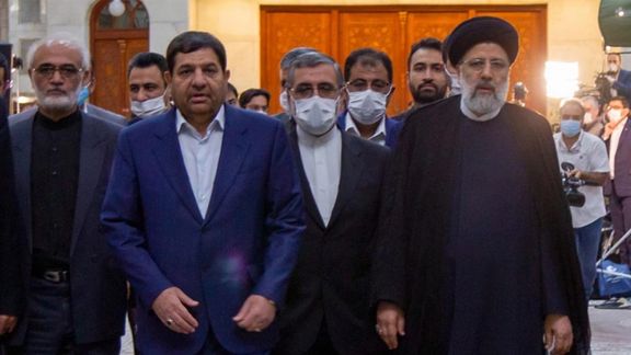 Iran's President Ebrahim Raisi with his top men