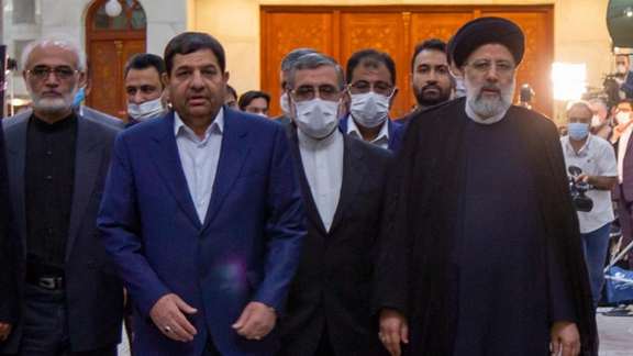 Iran's President Raisi with some of his top aides.