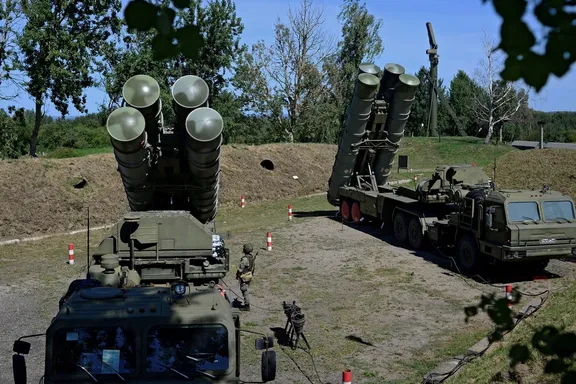 Russian S-400 missile air defense systems are seen during a training exercise at a military base in Kaliningrad region, Russia August 11, 2020