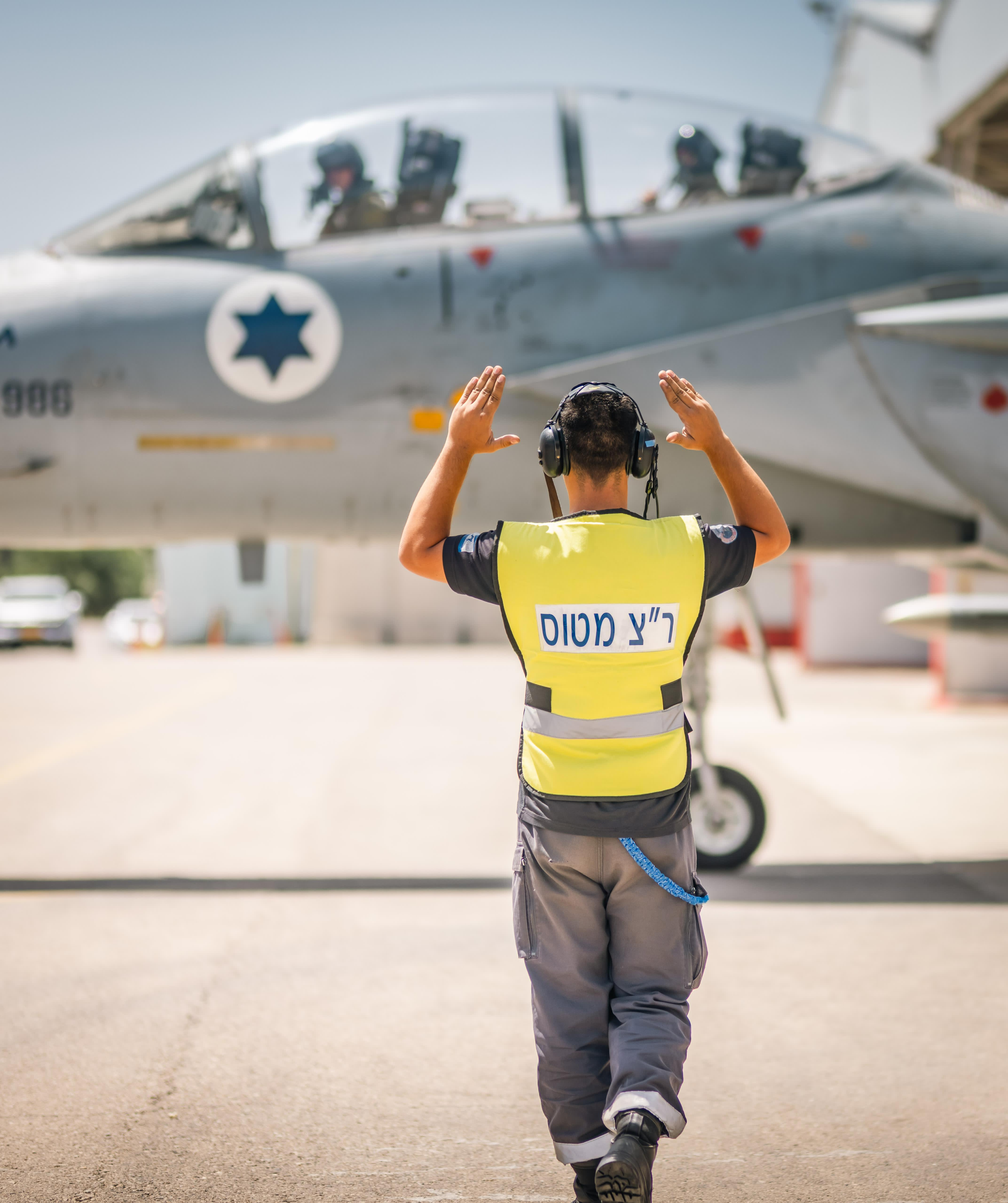 Israeli fighter jets taking off for a strike in Yemen on May 16, 2025