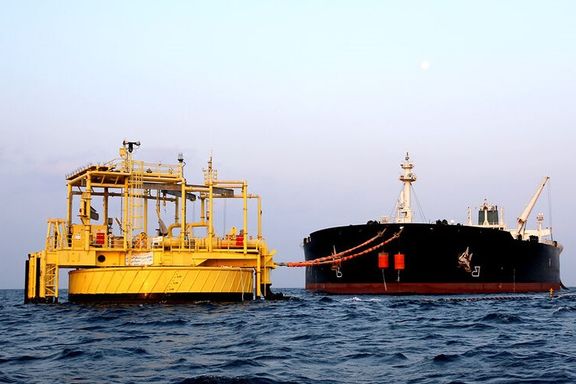 Tanker loading Iranian oil in the Persian Gulf. 2022