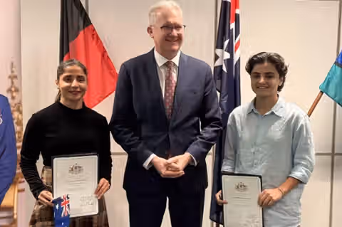 Iran women’s footballers who sought asylum become Australian citizens