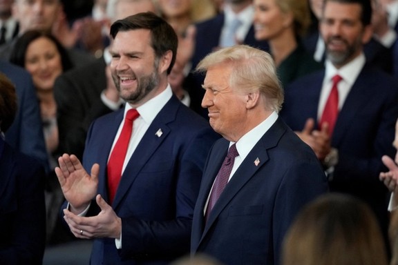 US President and Vice President during inauguration ceremonies on January 20, 2025