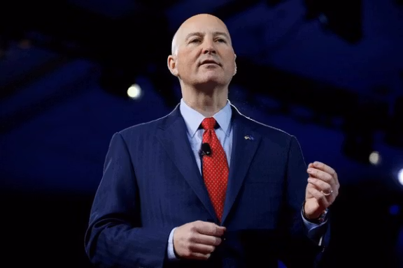 Pete Ricketts speaks at the Conservative Political Action Conference (CPAC) in Oxon Hill, Maryland, US