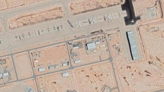 The air base prior to Iran's attack (Photo: imagery @2024 cnes \Airbus, Maxar Technologie, Map data@2024 Mapa GISrael \ AP)