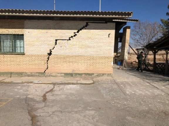 Damage on a school building due to land subsidence in Esfahan