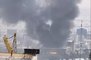 در نخستین حمله پس از هشدار ترک منطقه سه تهران، صداوسیما هدف گرفته شد