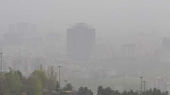 Air pollution seen in Tehran in April 2022