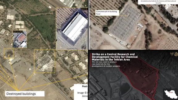 ارزیابی موسسه آمریکایی از میزان خسارت به مرکز اصلی تسلیحات شیمیایی ایران در حمله اسرائیل