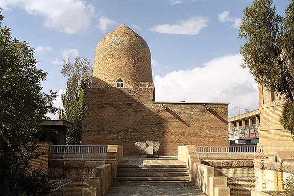 The mausoleum of the biblical Esther, wife of Xerxes I, and her cousin Mordechai, Hamadan, western Iran