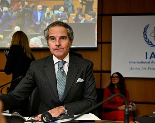 IAEA Director General Rafael Mariano Grossi looks on before the start of the agency’s quarterly Board of Governors meeting in Vienna, Austria, March 3, 2025