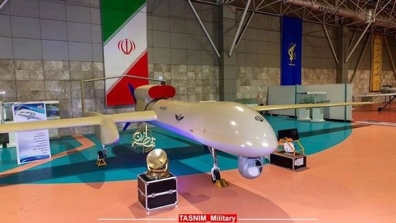 An Iranian drone on display in Tehran
