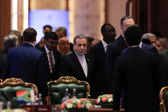Iran's Foreign Minister Abbas Araghchi attends the BRICS foreign ministers' meeting at Bharat Mandapam in New Delhi, India, on May 14, 2026.