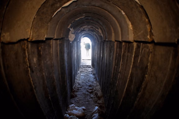 A general view shows the interiors of what the Israeli military say is a cross-border attack tunnel dug from Gaza to Israel, on the Israeli side of the Gaza Strip border near Kissufim January 18, 2018.