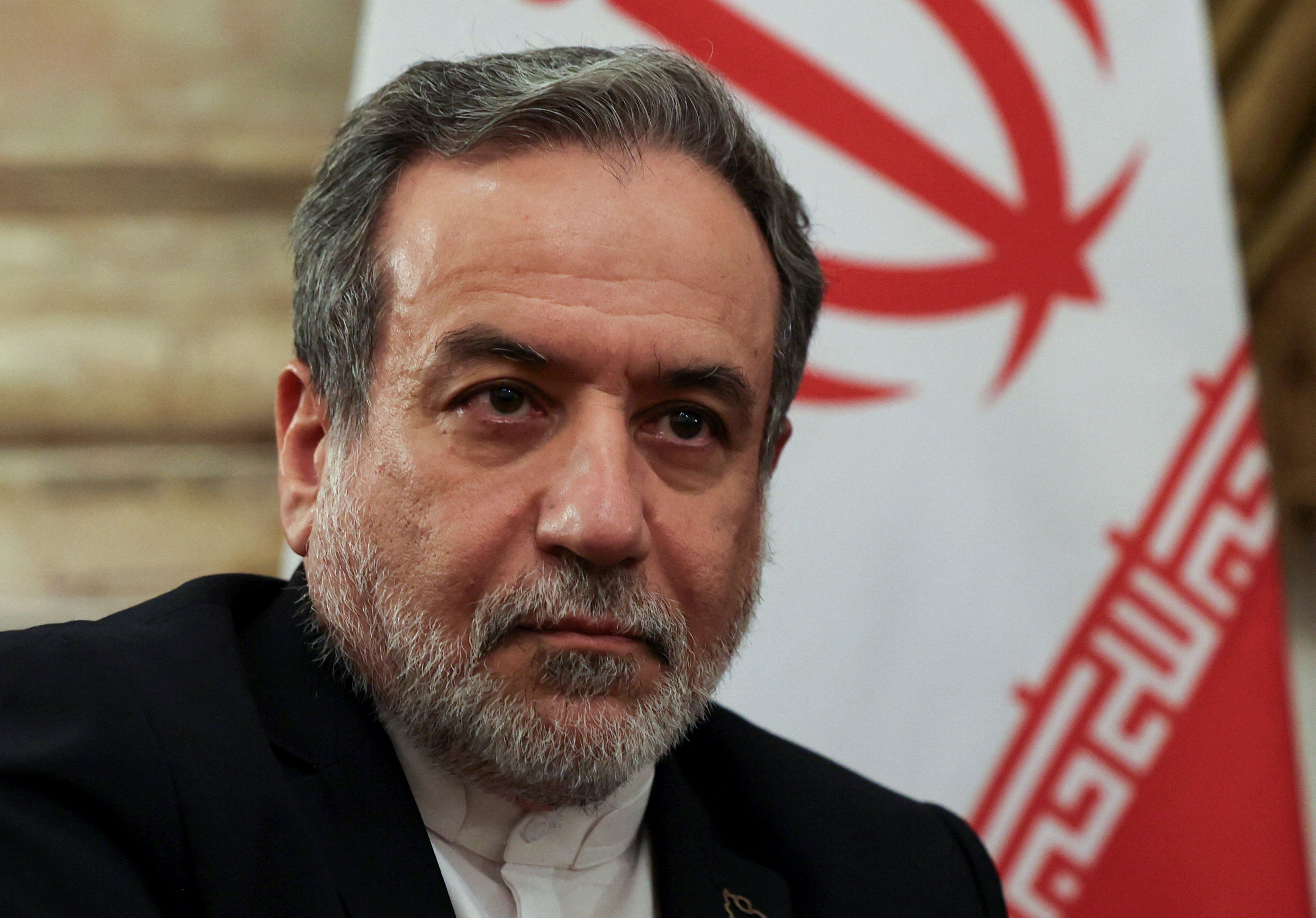 Iran's Foreign Minister Abbas Araghchi reacts during a meeting with Egyptian Foreign Minister Badr Abdelatty, (not seen) in Cairo, Egypt, September 9, 2025. 